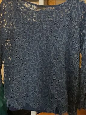 Rafella Blue  Lace With Top Ptp 20 Length 23 41 Nyl 31 Cotton 28 Viscose